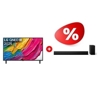 Комплект QNED телевизор LG 75QNED80A6A + Саундбар LG SG10TY 