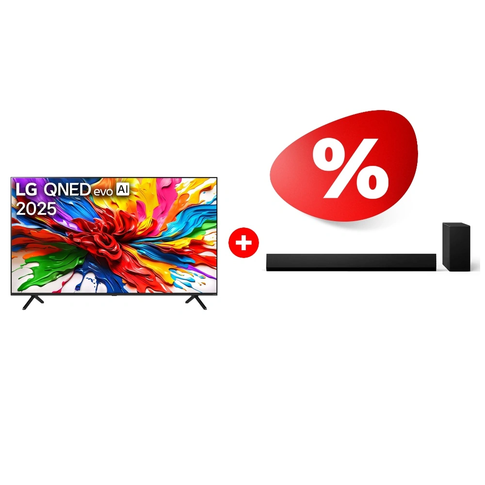 Комплект QNED телевизор LG 85QNED92A6A + Саундбар LG SG10TY 