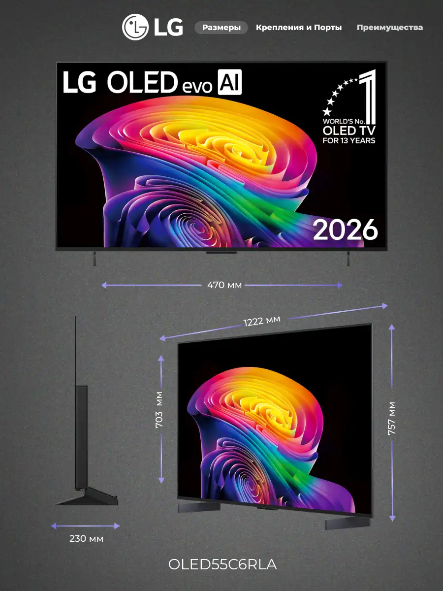 Комплект LG OLED55C6RLA + LG SG10TY  - фото 5