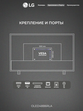 OLED телевизор LG OLED48B6RLA