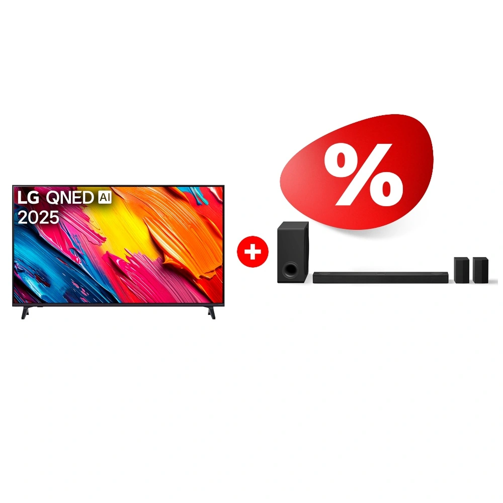 Комплект QNED телевизор LG 50QNED70A6A + Саундбар LG S80TR 