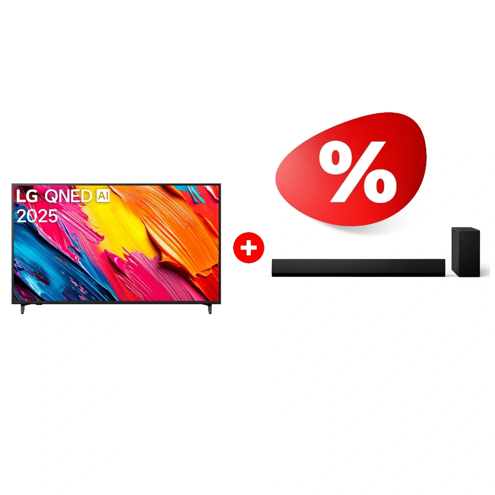 Комплект QNED телевизор LG 55QNED70A6A + Саундбар LG SG10TY 
