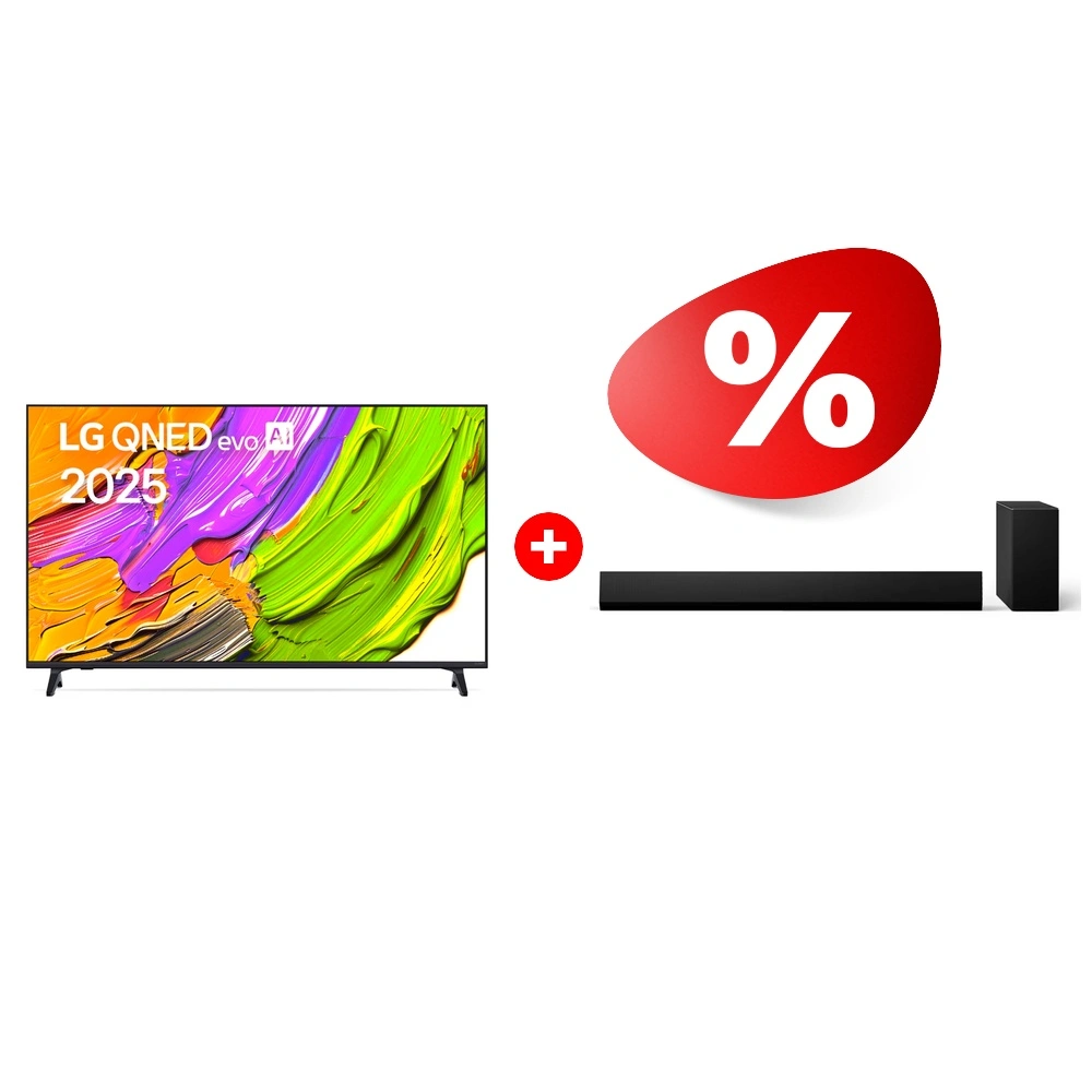 Комплект QNED телевизор LG 65QNED70A6A + Саундбар LG SG10TY 