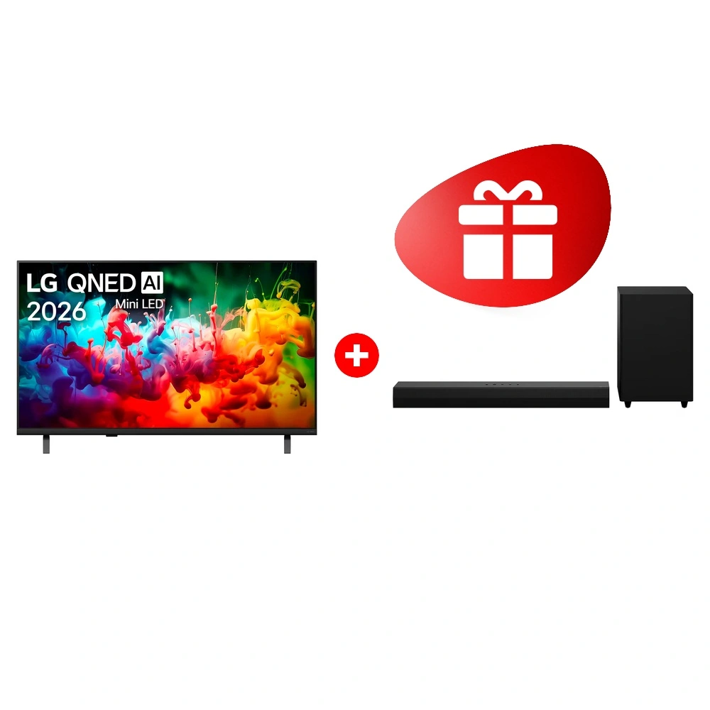 Комплект QNED телевизор LG 43QNED70B6C + Саундбар LG S30A 