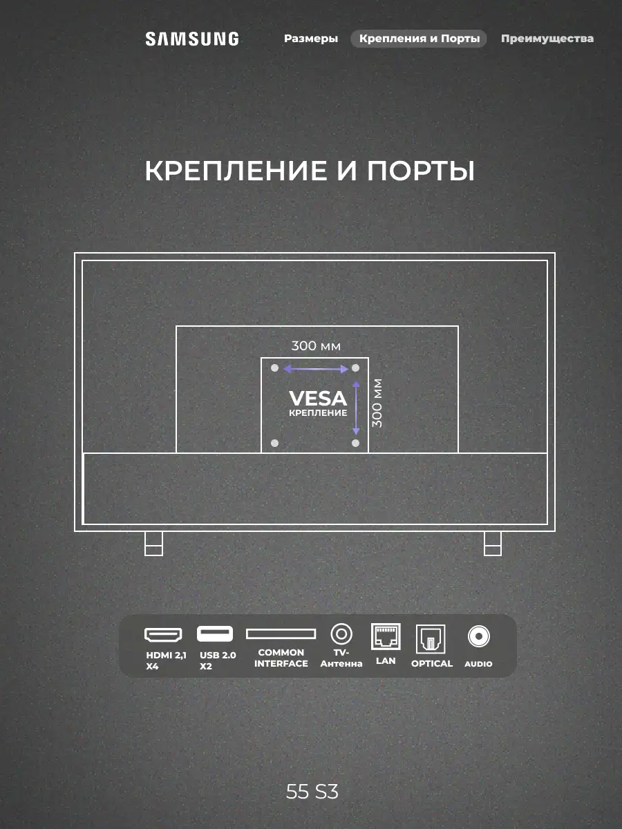 HQ LED Haier теледидары 55 S3 - фото 3