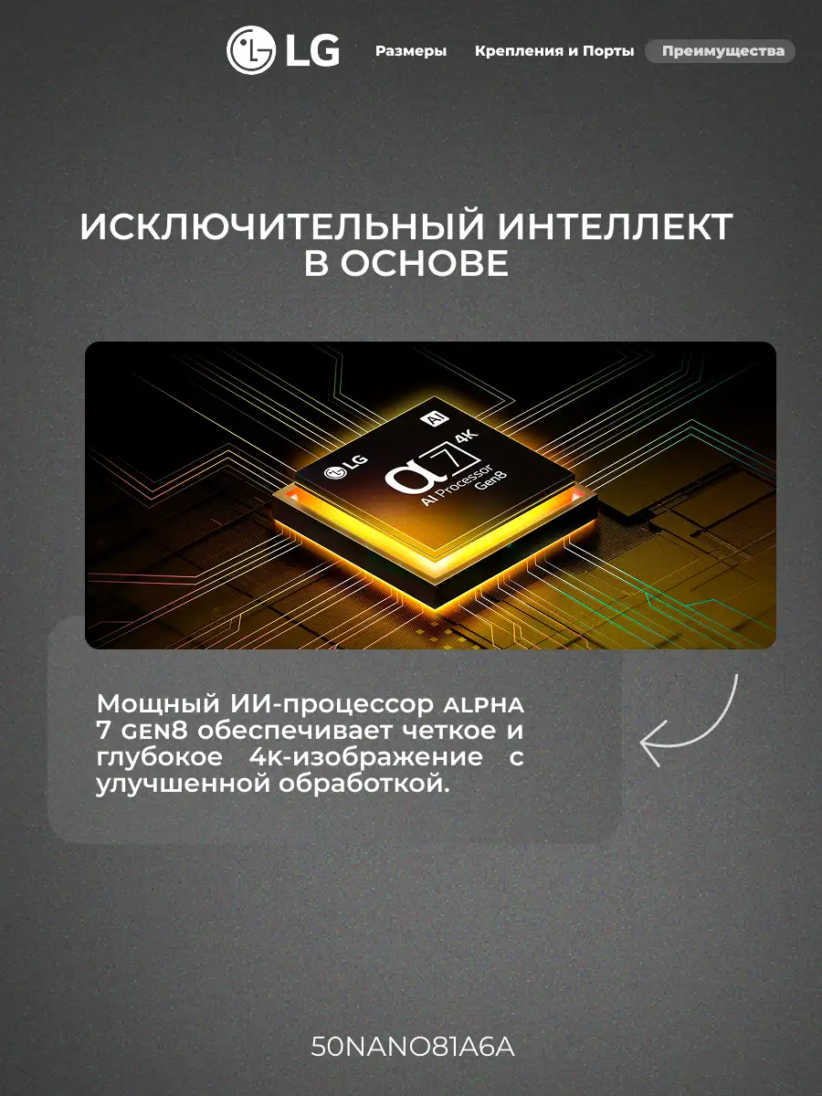 LED телевизор LG 50NANO81A6A - фото 5