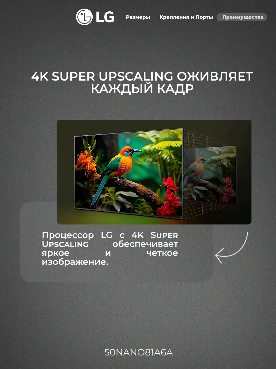 LED телевизор LG 50NANO81A6A - фото 7