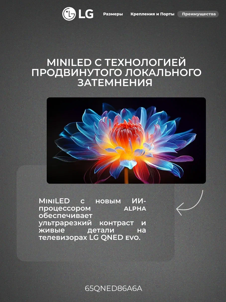 QNED телевизор LG 65QNED86A6A - фото 6