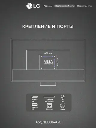 QNED телевизор LG 65QNED86A6A