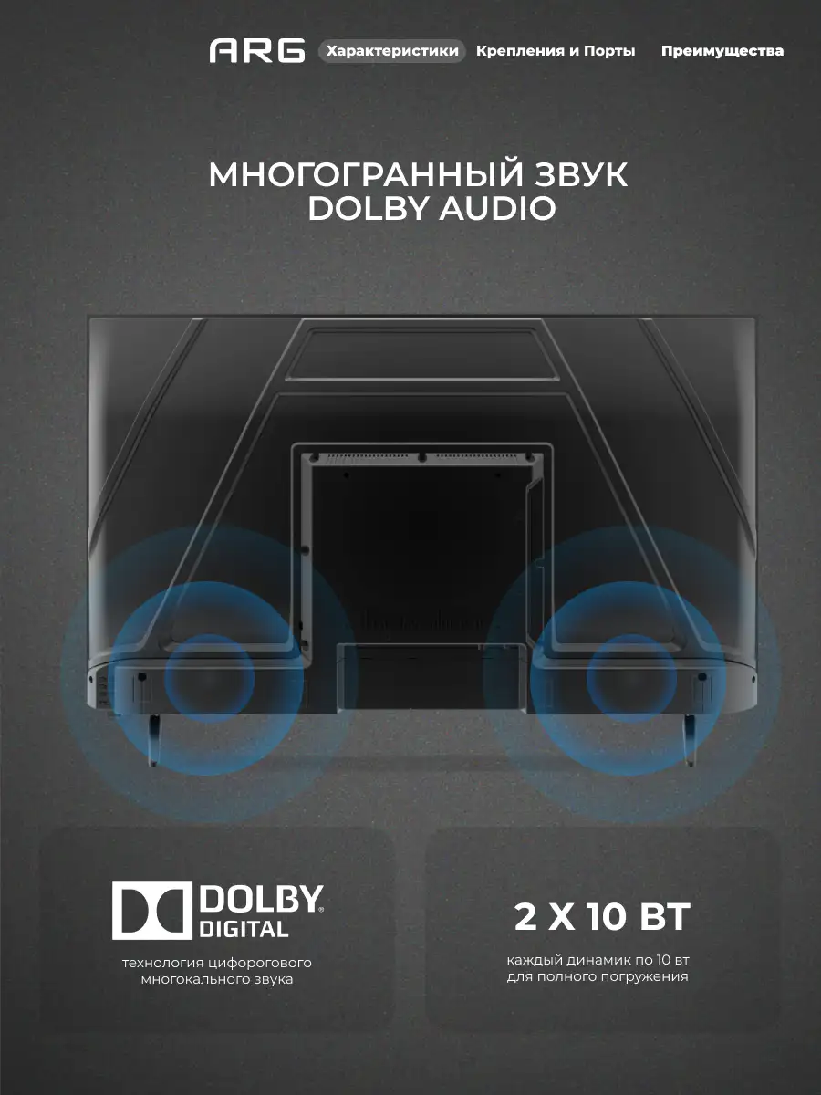 LED телевизор ARG LD43D8500 - фото 7