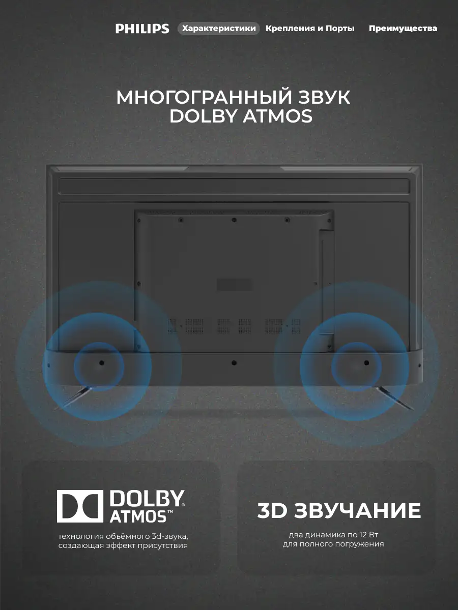 QLED TV Philips 55PQT8169/98 - фото 7