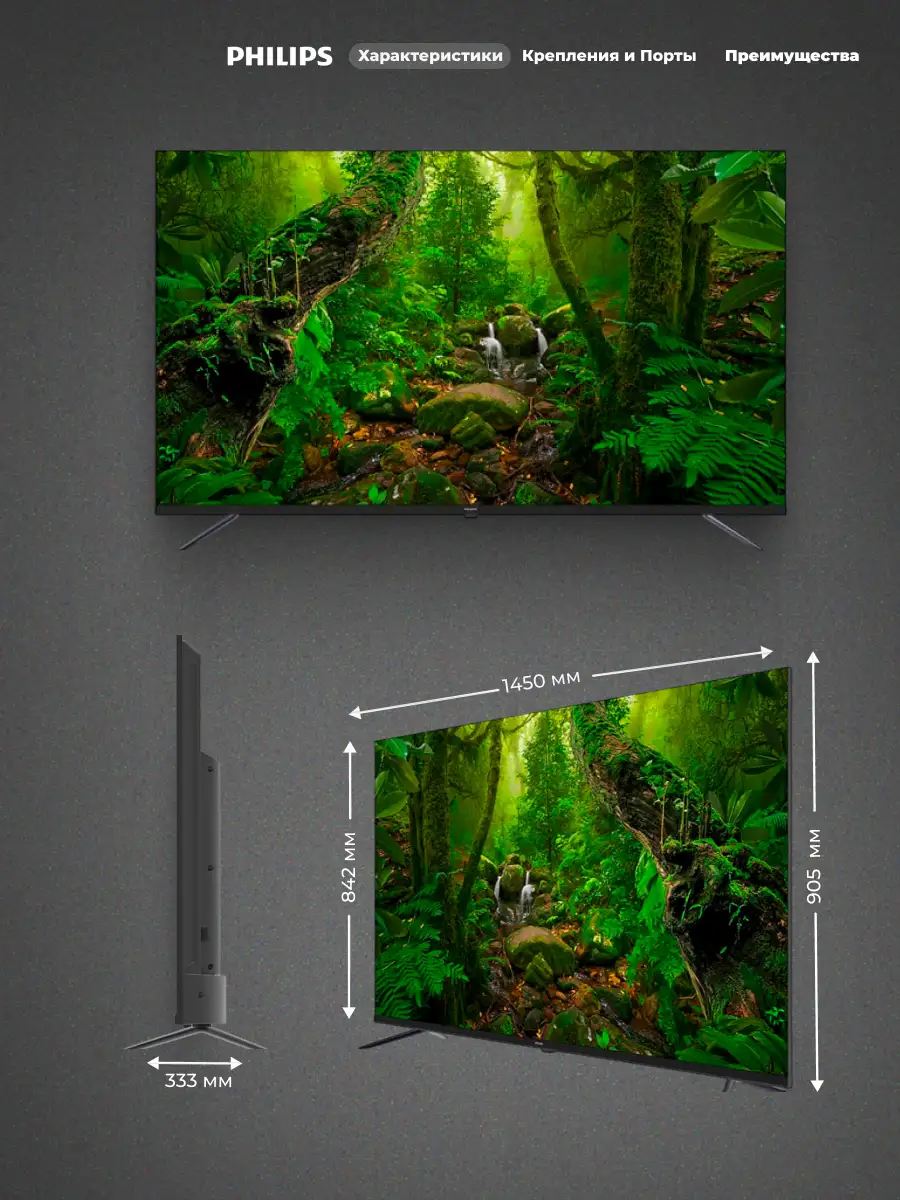 QLED TV Philips 55PQT8169/98 - фото 8