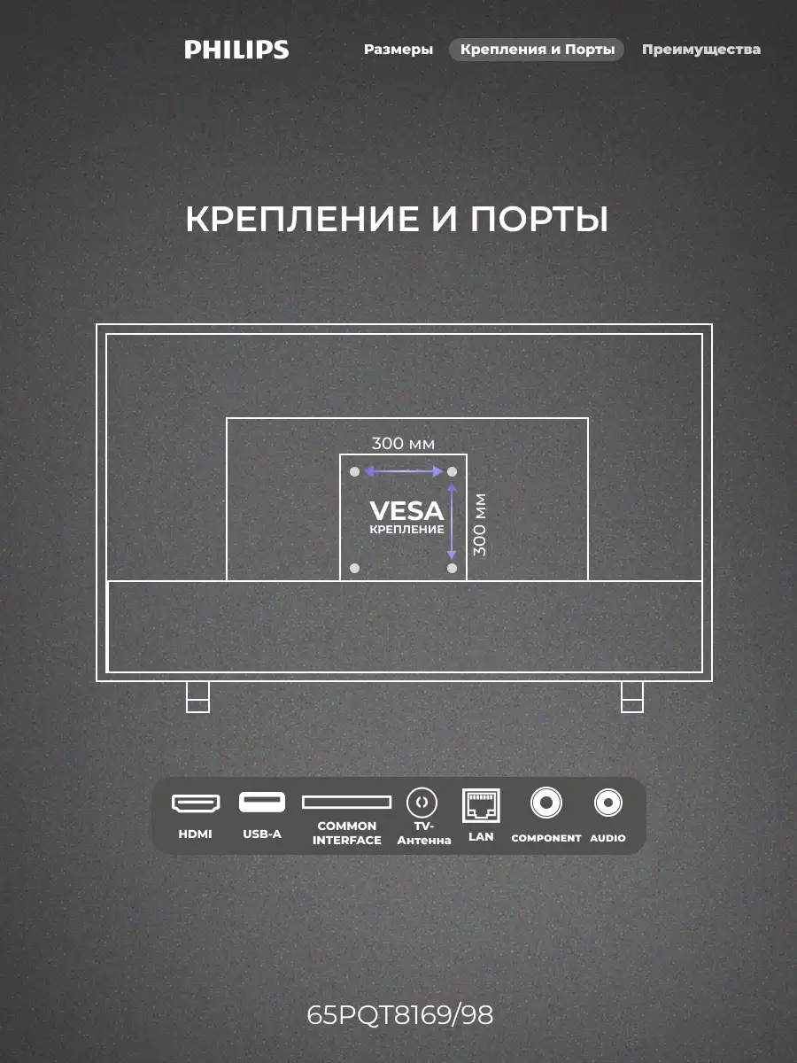 Philips QLED теледидары 65PQT8169/98 - фото 4