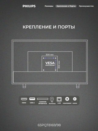 QLED TV Philips 65PQT8169/98 - фото 4