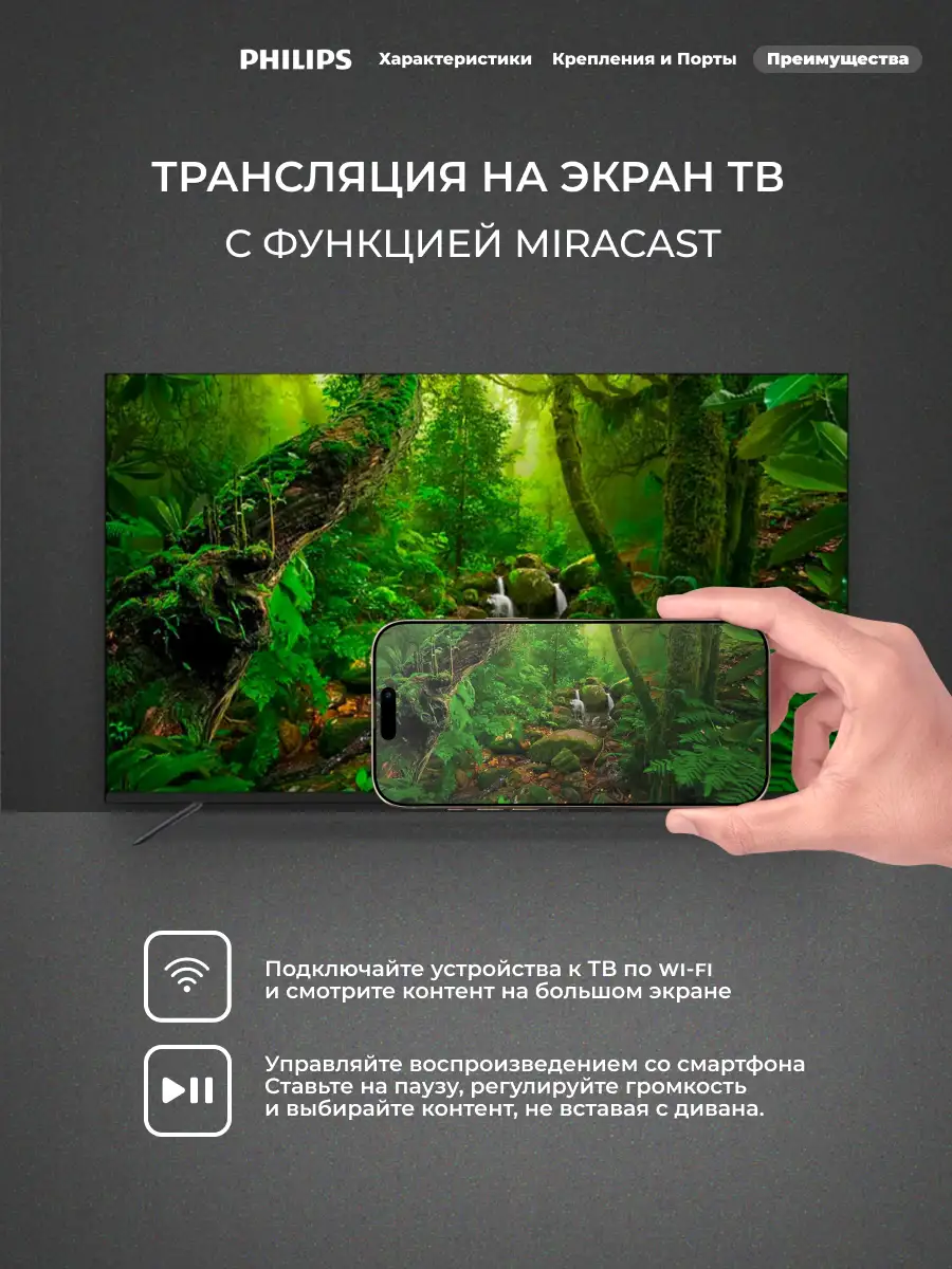 QLED TV Philips 75PQT8169/98 - фото 5