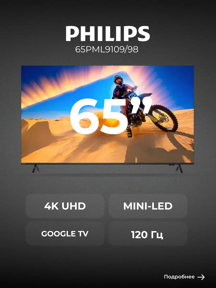 Mini LED телевизор Philips 65PML9109/98 - фото 2