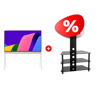 Комплект OLED телевизор LG Lifestyle Pose 55LX1Q6LA + ТВ тумба ARG TP2003S 47″ 