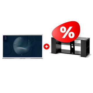 Комплект QLED телевизор Samsung The Serif QE55LS01BAUXCE + ТВ тумба Mart Готика 42″ 