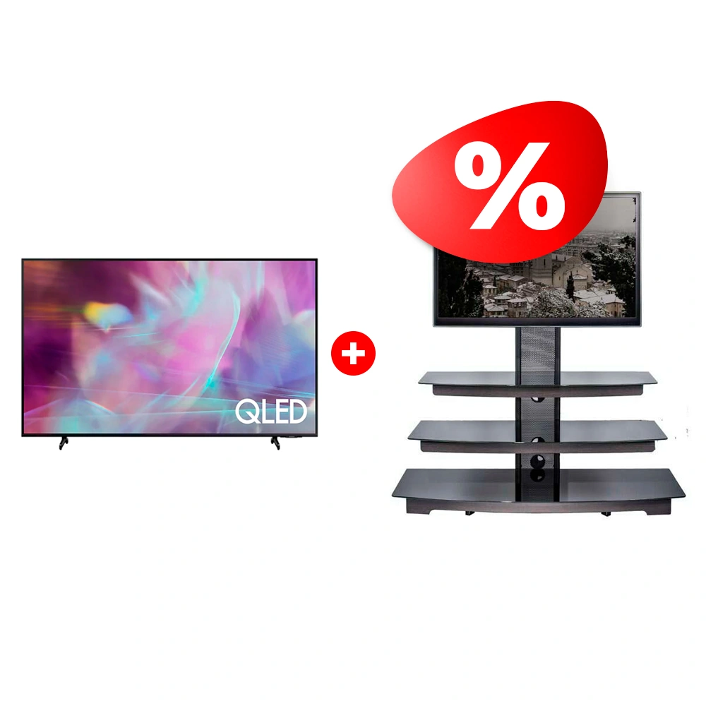 Жиынтық QLED Samsung теледидары QE85Q60AAUXCE + Mart сөресі Верона 65″ 