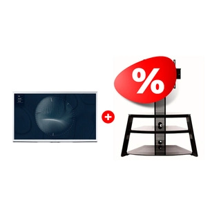 Комплект QLED телевизор Samsung The Serif QE55LS01BAUXCE + ТВ тумба Mart Кристалл К 65″ 