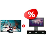 Комплект QLED 8K телевизор Samsung QE65Q800TAUXCE + ТВ тумба Mart Универсал 65″