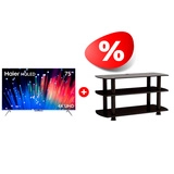 Комплект HQLED телевизор Haier 75 S3 + ТВ тумба Elenberg T3005