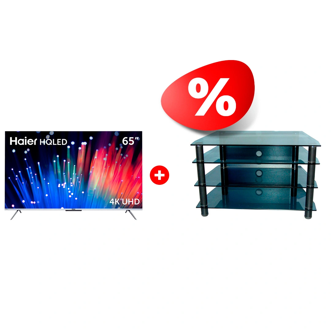 Жиынтық HQ LED Haier теледидары 65 S3 + Стеклокомплекс сөресі ТV-SR 921/4 