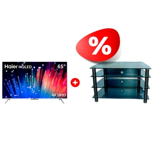 Жиынтық HQ LED Haier теледидары 65 S3 + Стеклокомплекс сөресі ТV-SR 921/4 