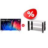 Комплект HQLED телевизор Haier 55 S3 + ТВ тумба Mart Эдельвейс 42″