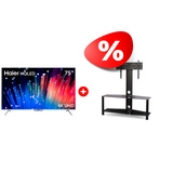 Жиынтық HQ LED Haier теледидары 75 S3 + Mart сөресі Аврора 42″ 