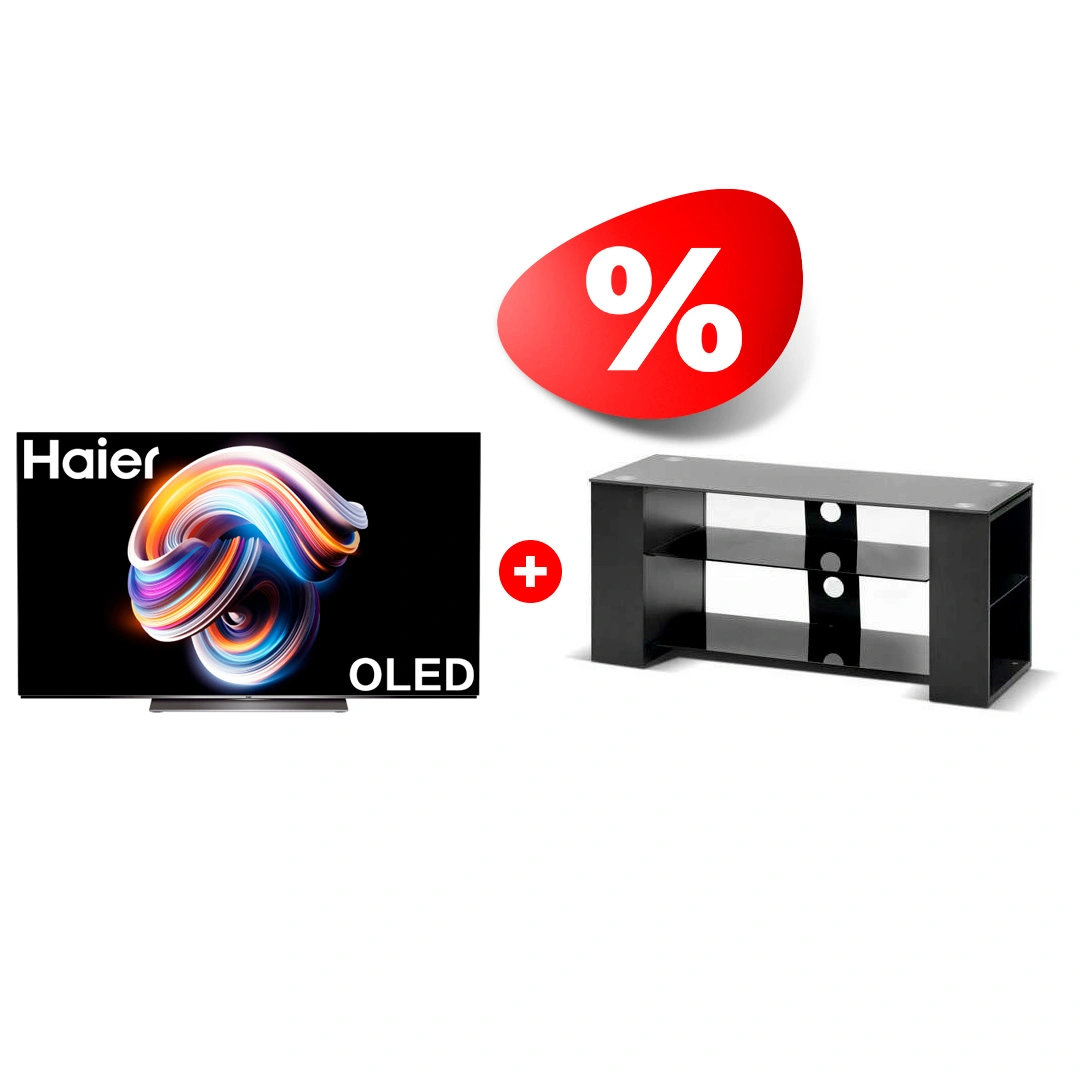 Жиынтық OLED теледидары Haier 65 S9 Pro + Mart сөресі Готика 42″ 