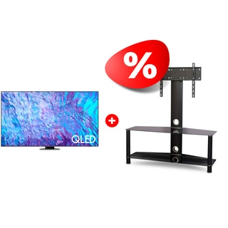 Жиынтық QLED Samsung теледидары QE98Q80CAUXCE + Mart сөресі Аврора 42″ 