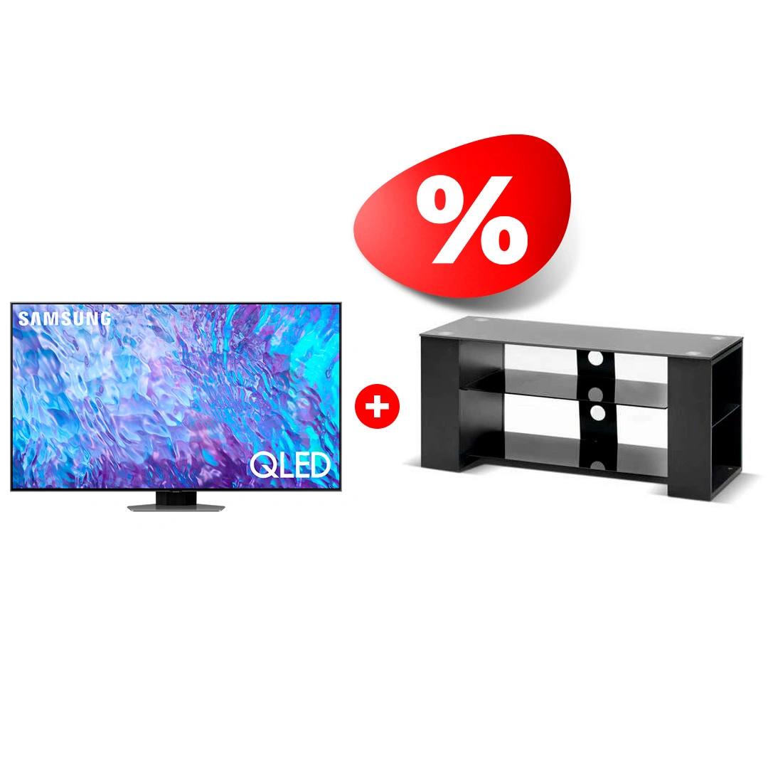 Жиынтық QLED Samsung теледидары QE55Q80CAUXCE + Mart сөресі Готика 42″ 