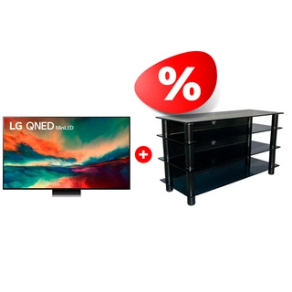 Комплект QNED телевизор LG + ТВ тумба Стеклокомплекс 55QNED876RA + ТV-SR 920/4