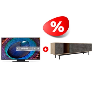 Жиынтық  LG LED теледидары 75UR91006LA + Mart сөресі Агат 1800 85″ 