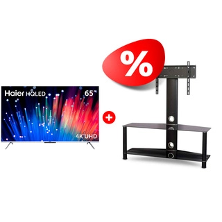 Жиынтық HQ LED Haier теледидары 65 S3 + Mart сөресі Аврора 42″ 