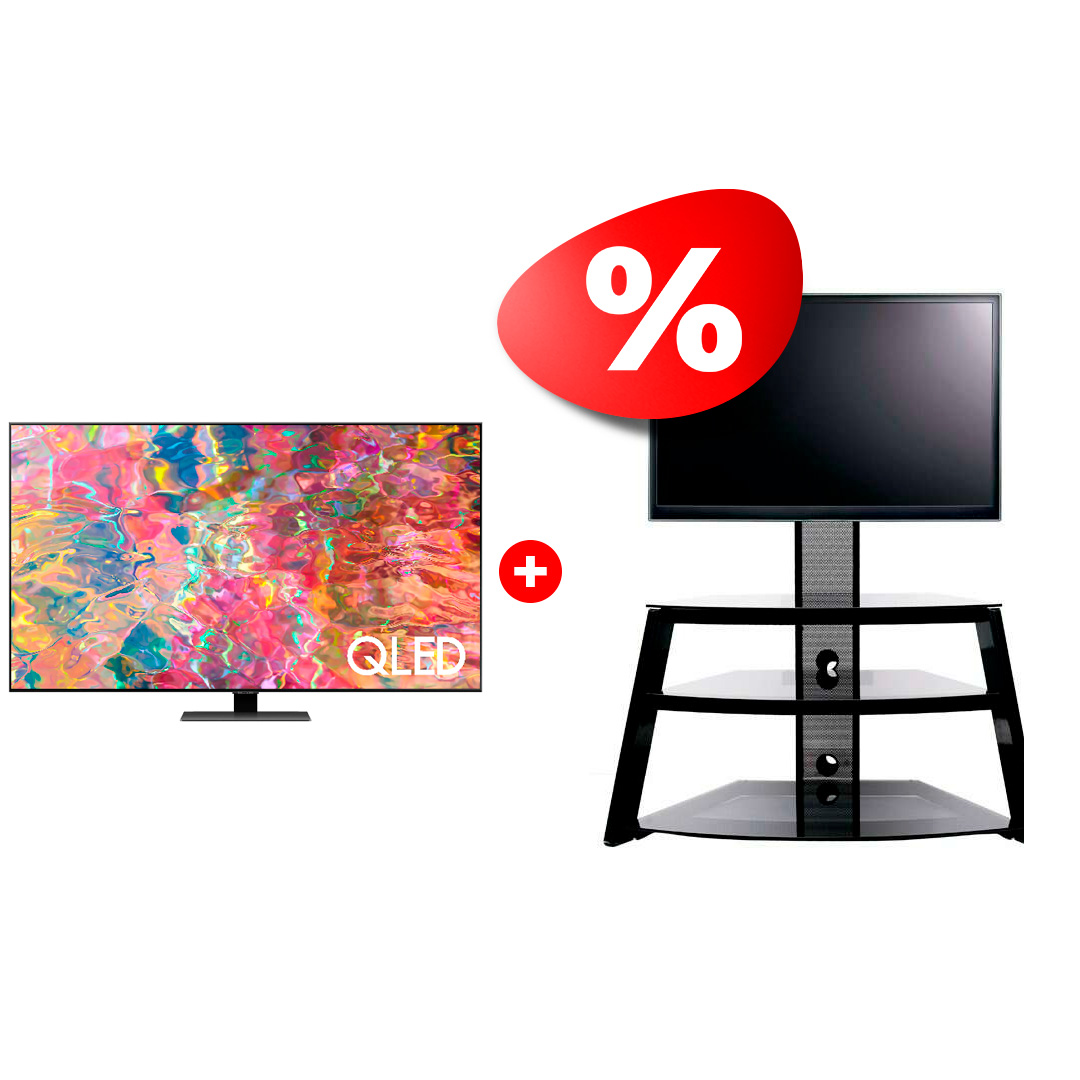 Жиынтық QLED Samsung теледидары QE55Q80BAUXCE + Mart сөресі Кристалл К 65″  - фото 2