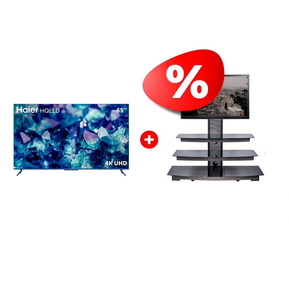 Жиынтық HQ LED Haier теледидары 65 S5 + Mart сөресі Верона 65″ 