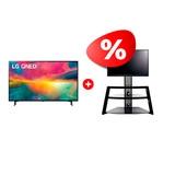 Комплект QNED телевизор LG 55QNED756RA + ТВ тумба Mart Кристалл К 65″ 