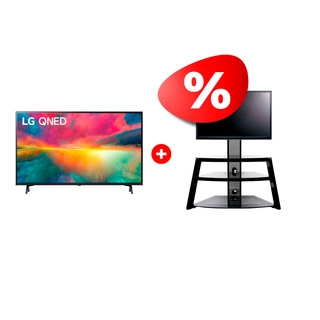 Комплект QNED телевизор LG 55QNED756RA + ТВ тумба Mart Кристалл К 65″ 