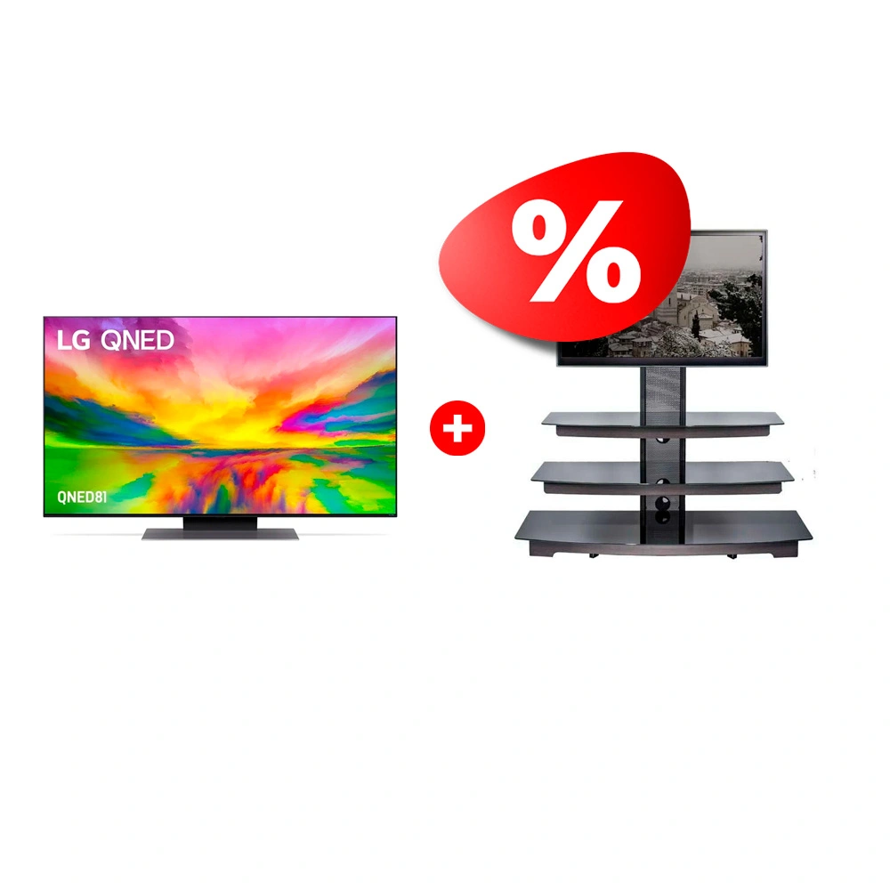 Комплект QNED телевизор LG 65QNED816RA + ТВ тумба Mart Верона 65″ 