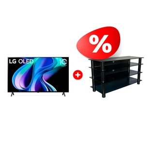Комплект OLED телевизор LG OLED55A3RLA + ТВ тумба Стеклокомплекс ТV-SR 920/4 