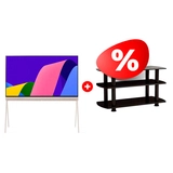 Комплект OLED телевизор LG Lifestyle Pose 55LX1Q6LA + ТВ тумба ARG T3005 50″ 