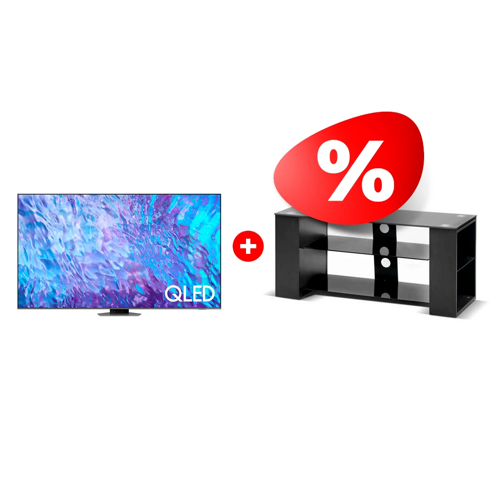 Жиынтық QLED Samsung теледидары QE98Q80CAUXCE + Mart сөресі Готика 42″ 