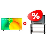 Комплект NanoCell телевизор LG 75NANO756QA + ТВ тумба Mart Эдельвейс 42″ 