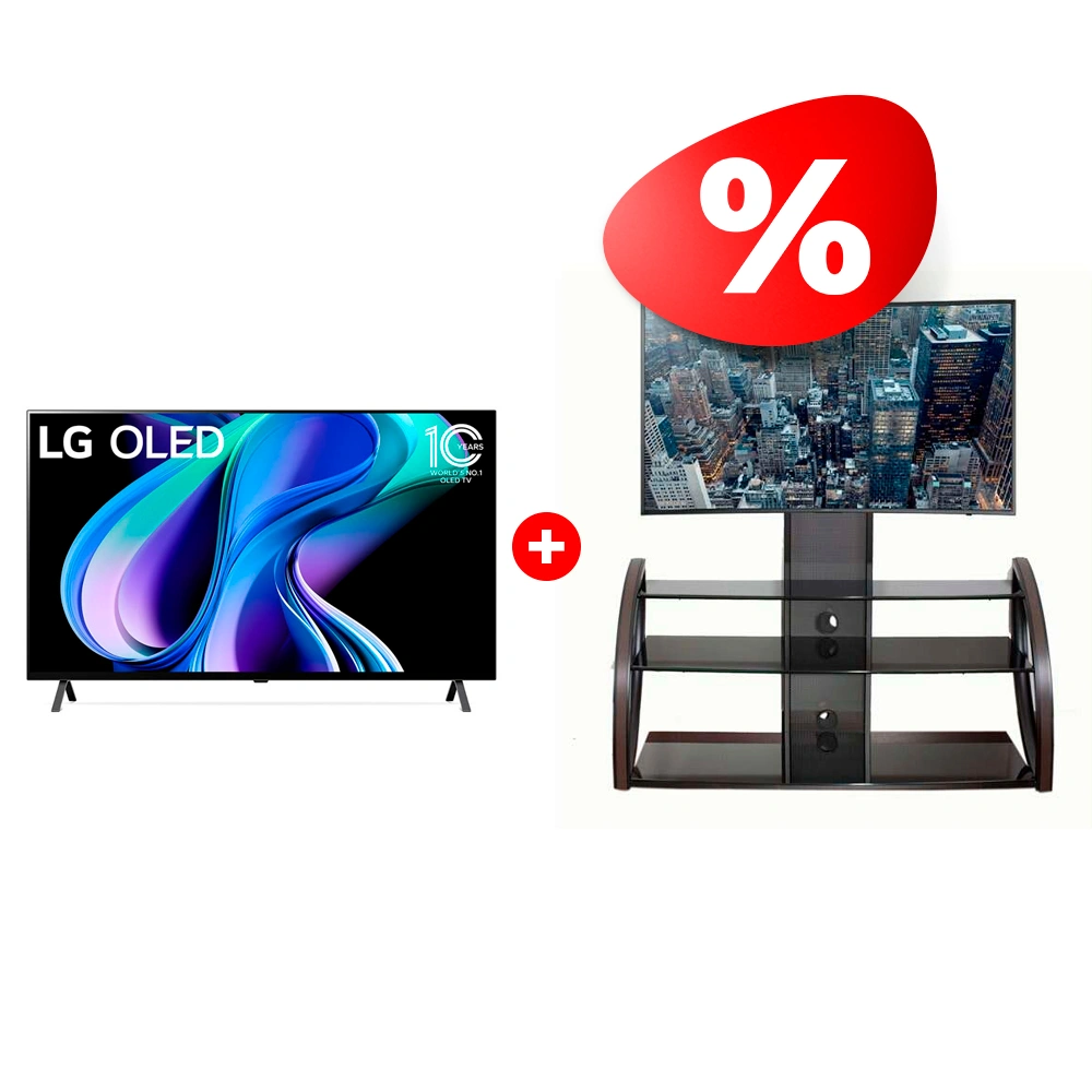 Жиынтық LG OLED теледидары  OLED55A3RLA + Mart сөресі Каскад 65″ 