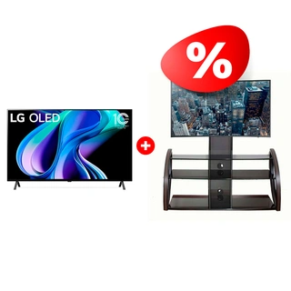 Жиынтық LG OLED теледидары  OLED55A3RLA + Mart сөресі Каскад 65″ 