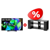 Жиынтық LG OLED теледидары  OLED77C3RLA + Mart сөресі Готика 42″ 