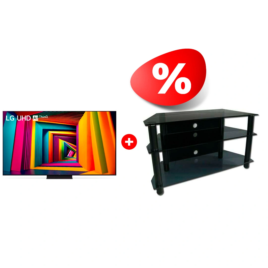 Комплект LED телевизор LG 65UT91006LA + ТВ тумба Стеклокомплекс ТV-SR 921/3