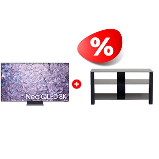Комплект Neo QLED 8K телевизор Samsung QE75QN800CUXCE + ТВ тумба Mart Рим 46″